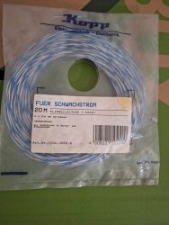 Rendezőhuzal 2x0,6mm2  20,ill.50m-es tekercsekben 25Ft/m