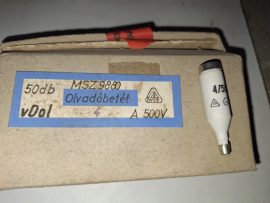 vDol lassú kioldású porcelán biztosíték: 2A,16A,20A,25A.